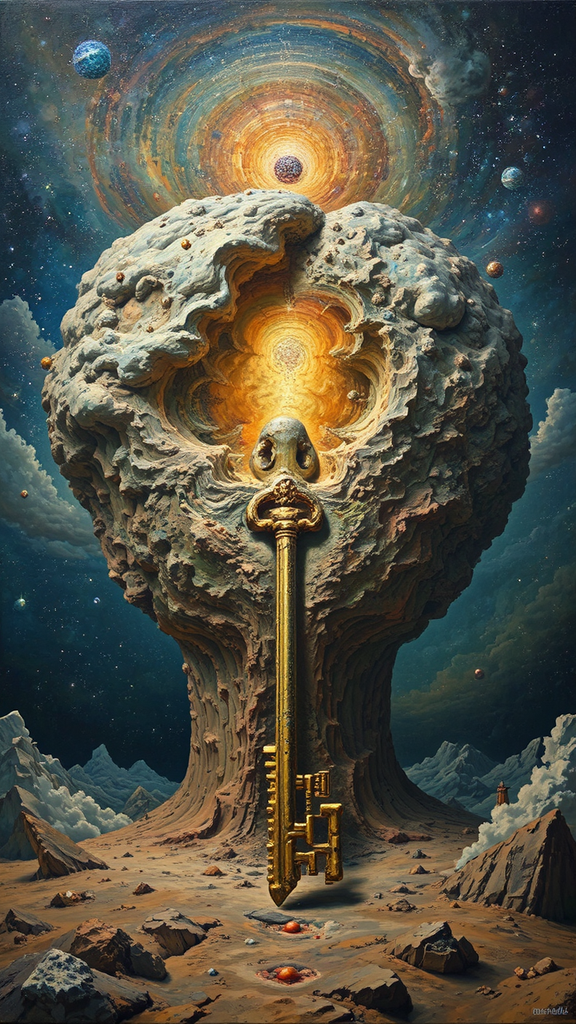 Surrealistic depiction of a