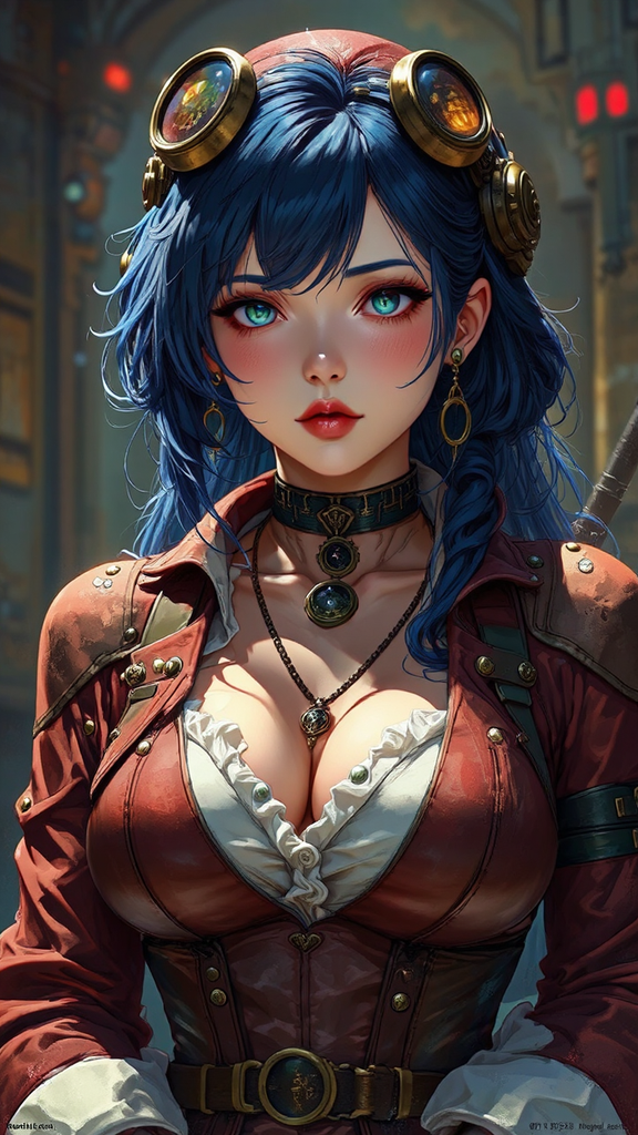 Steampunk female with intricate