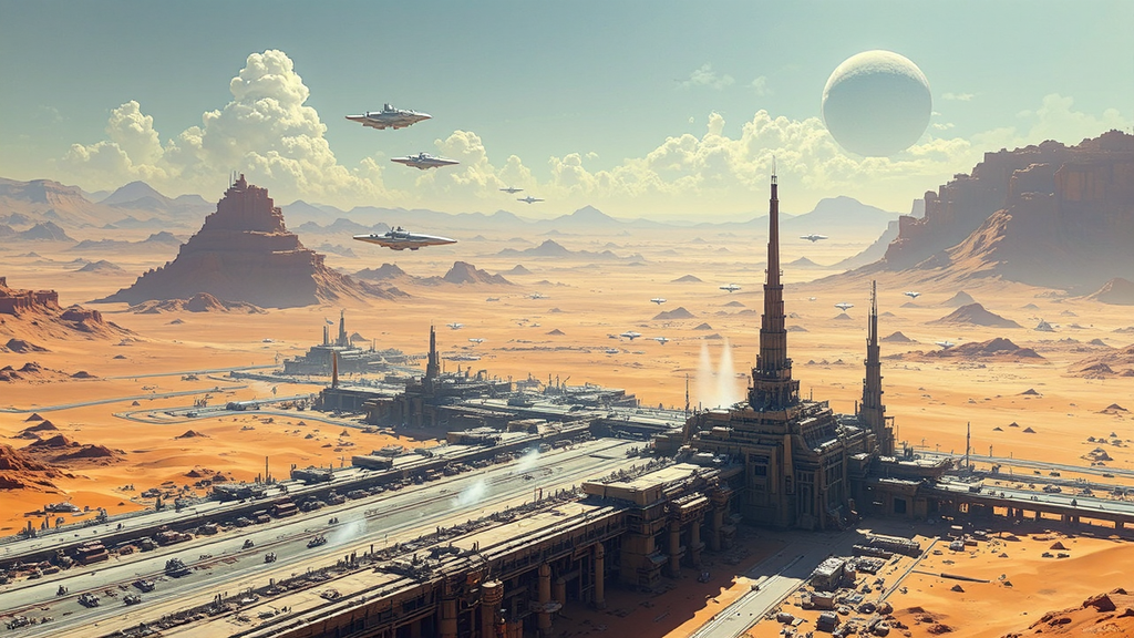 Industrial spaceport on a
