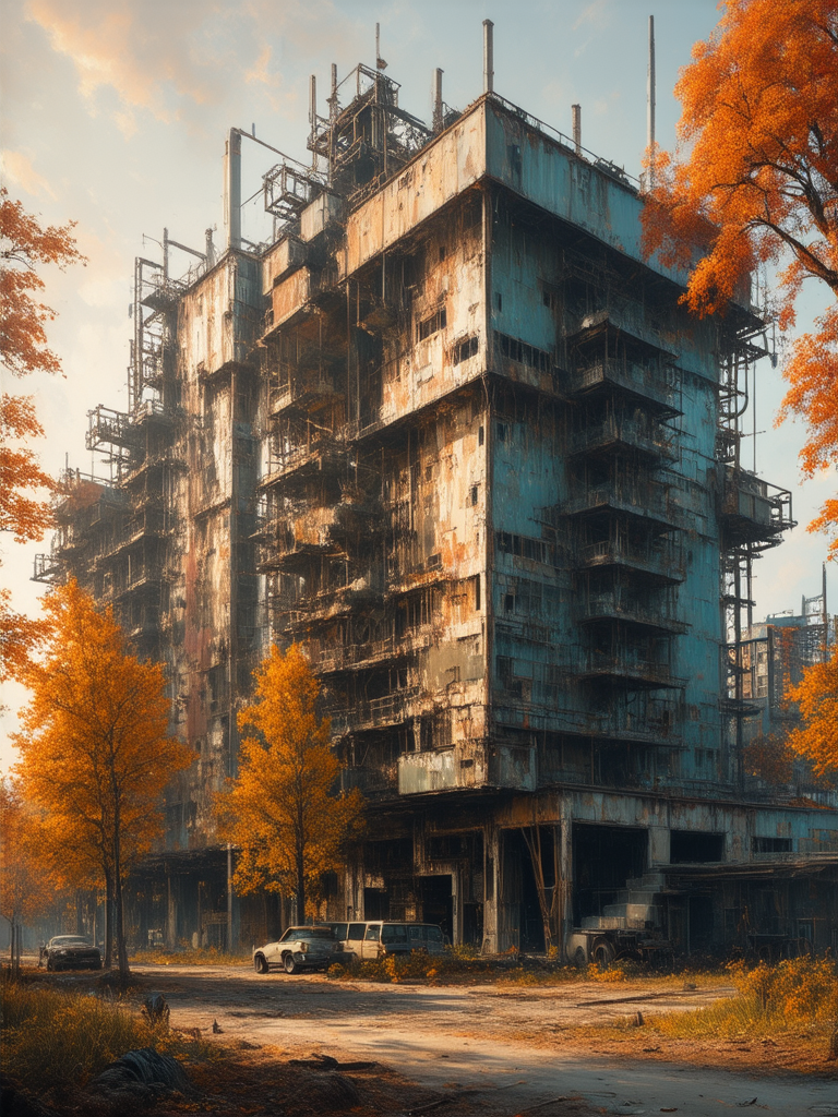 A painting of Pripyat
