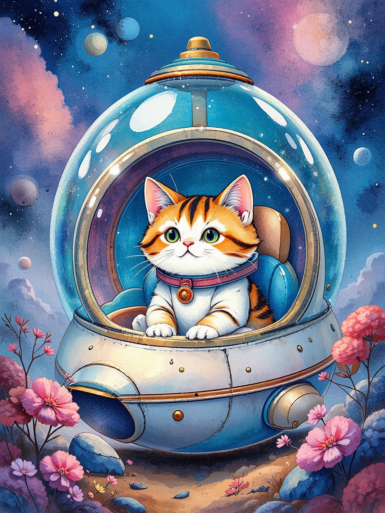 Chibi cat in a
