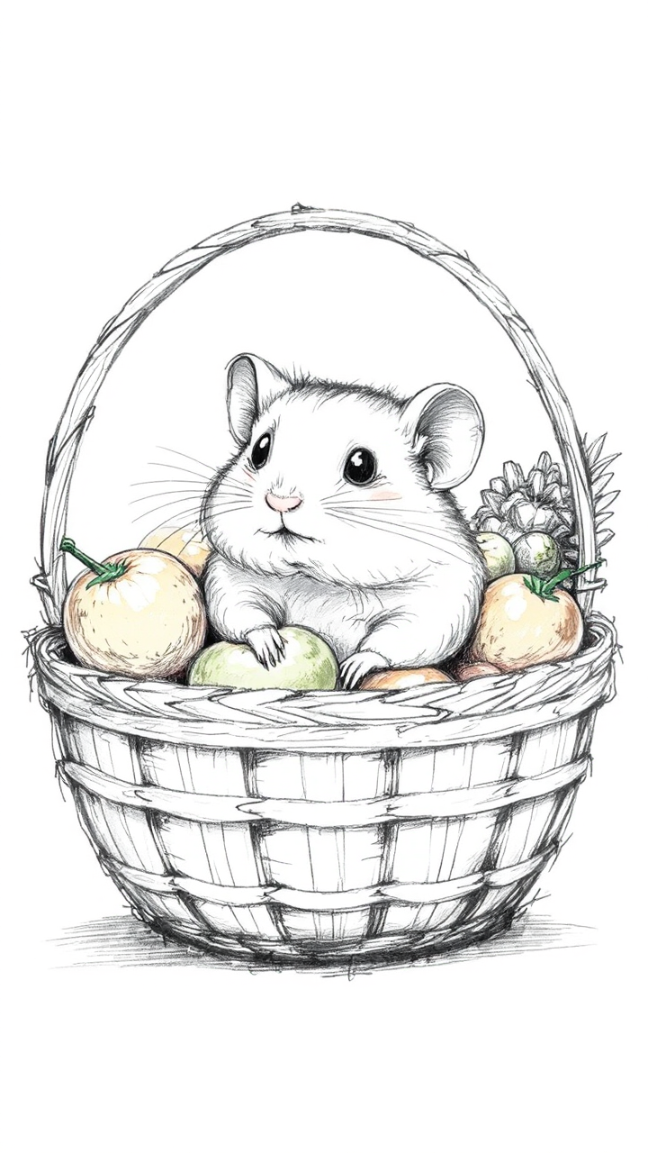 Sketch of hamster in