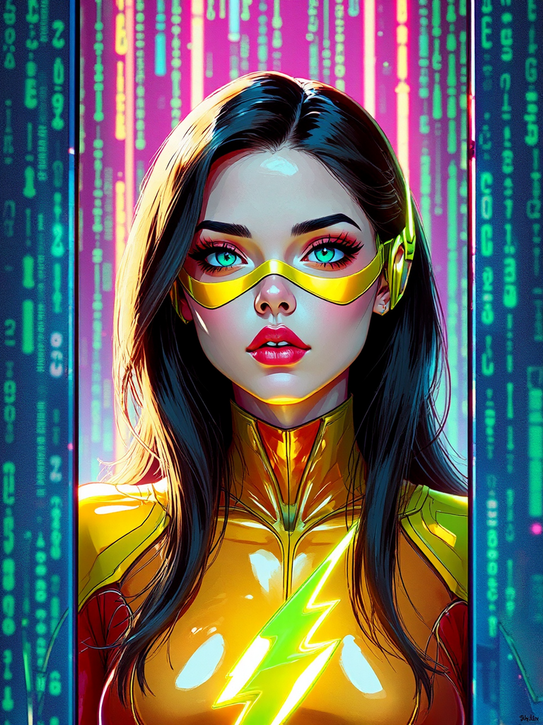 Female Flash in futuristic