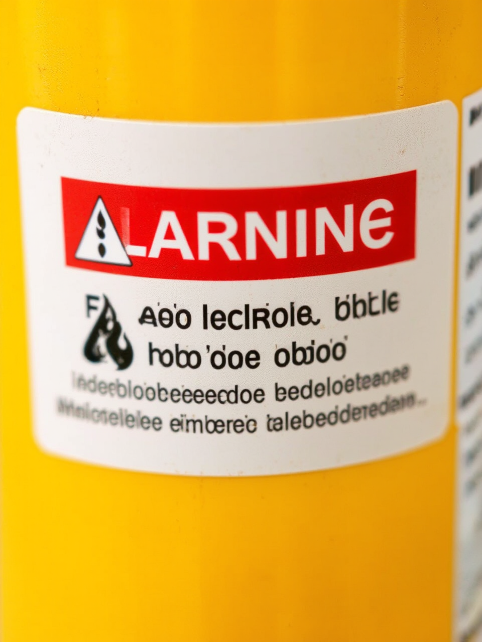 Warning sign with flammable
