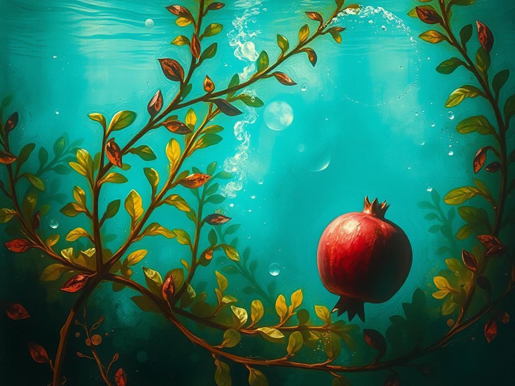 Vibrant Colors Underwater Pomegranate