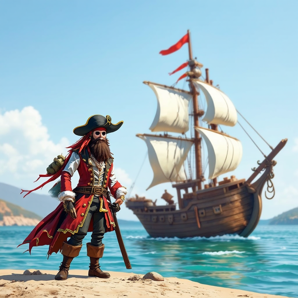 Man dressed in pirate