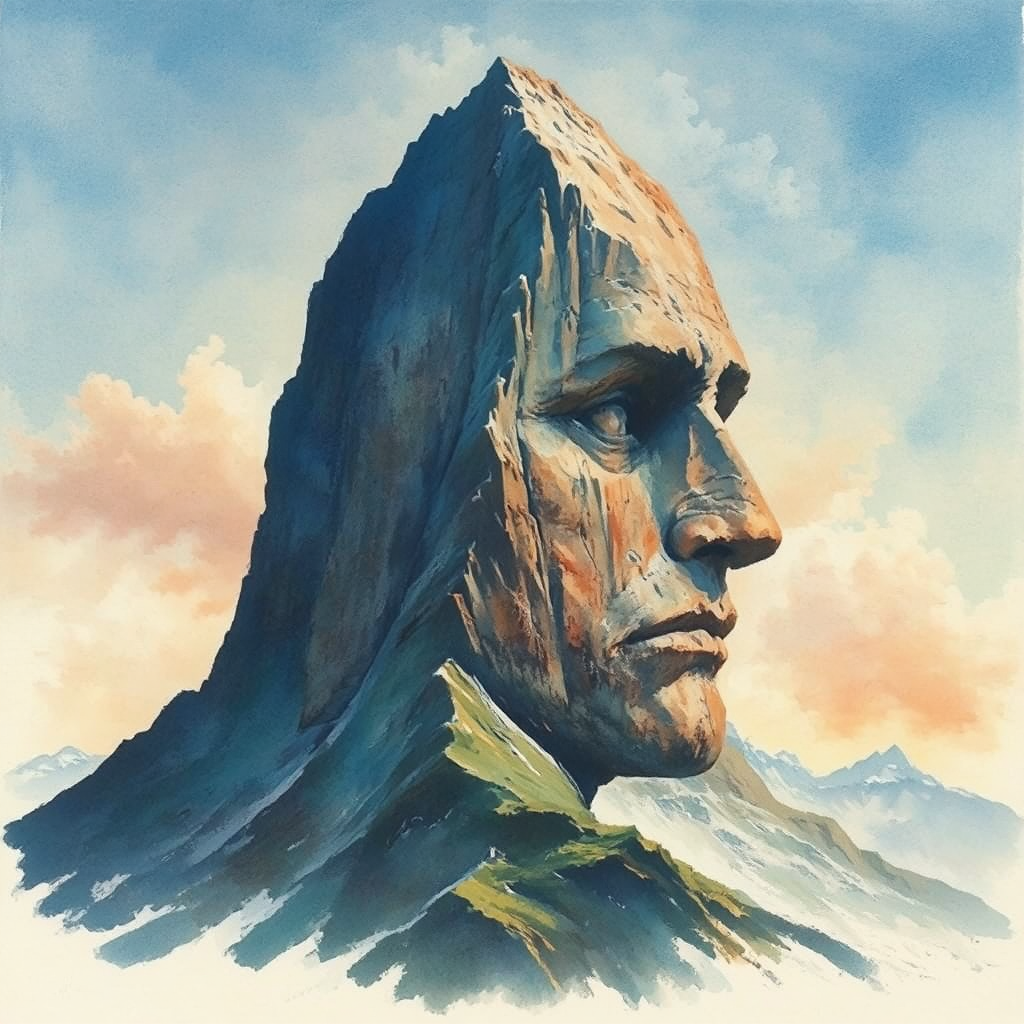 Mountain resembling a human
