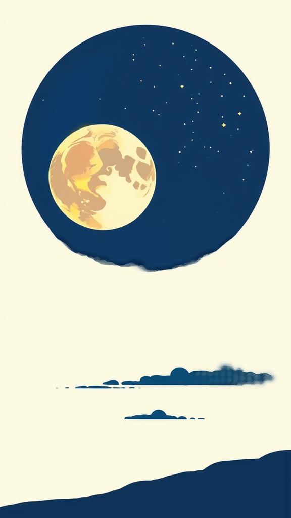 Vector moon in pop