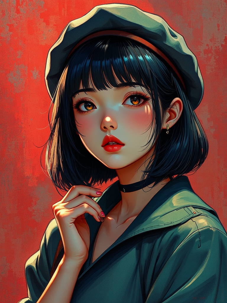 Girl with a beret
