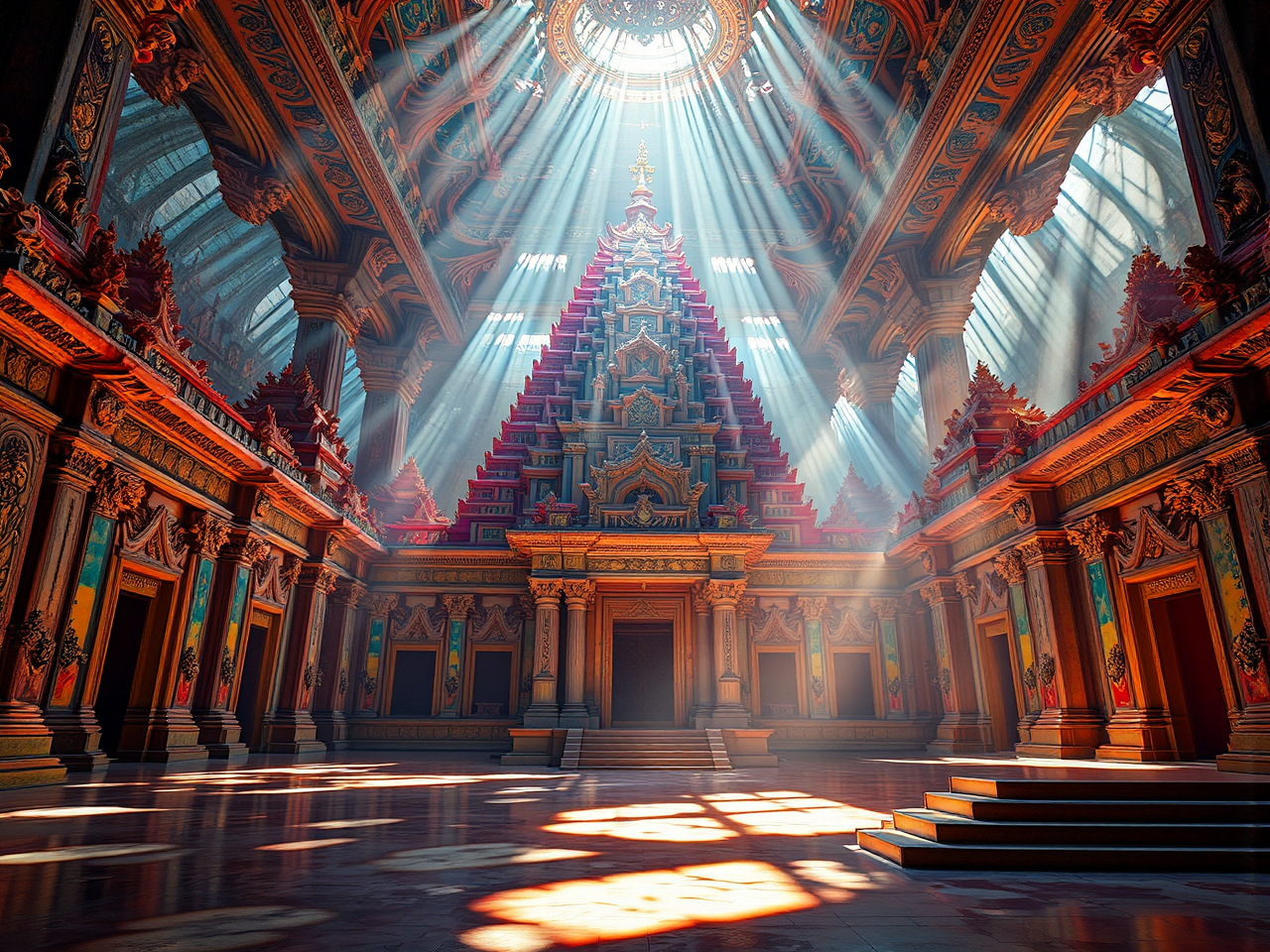 Massive temple with ornate
