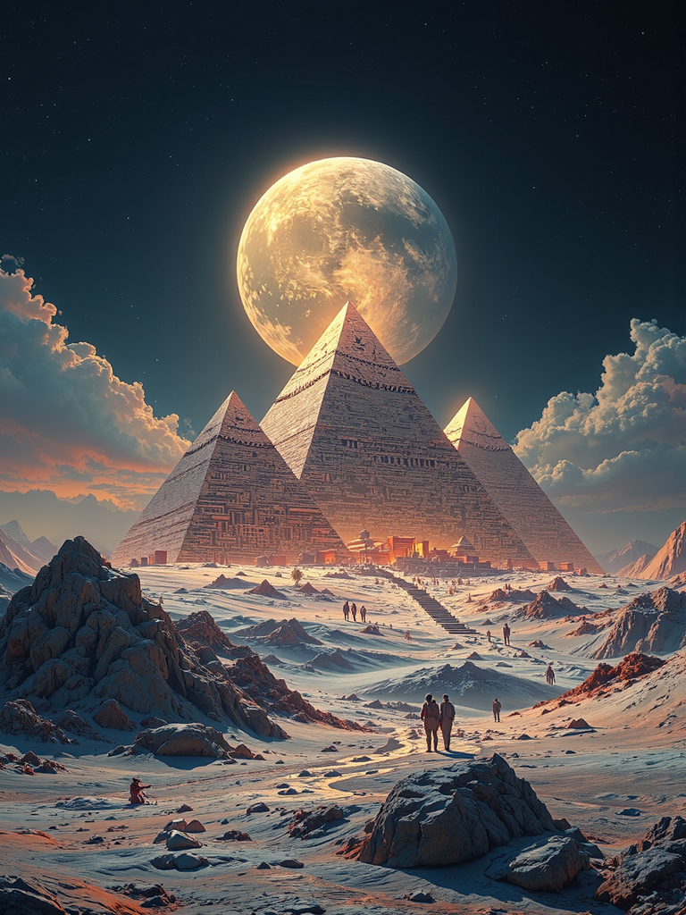 Pyramids on a CGI