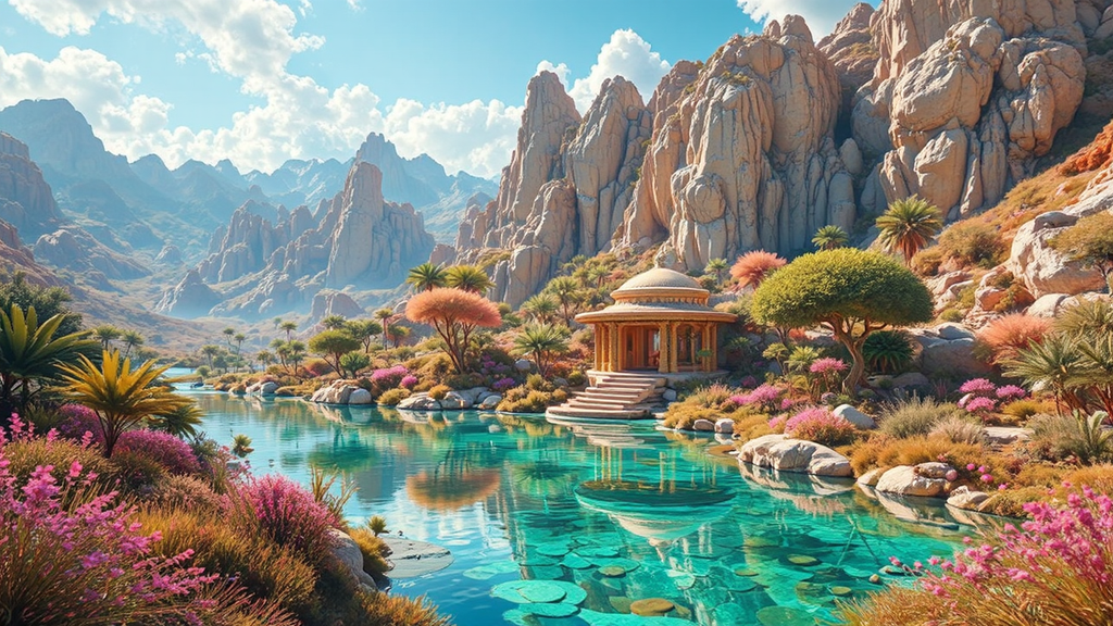 A highly detailed desert