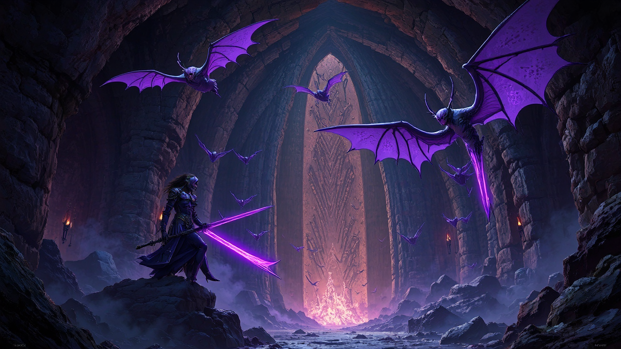 Flying creatures with purple