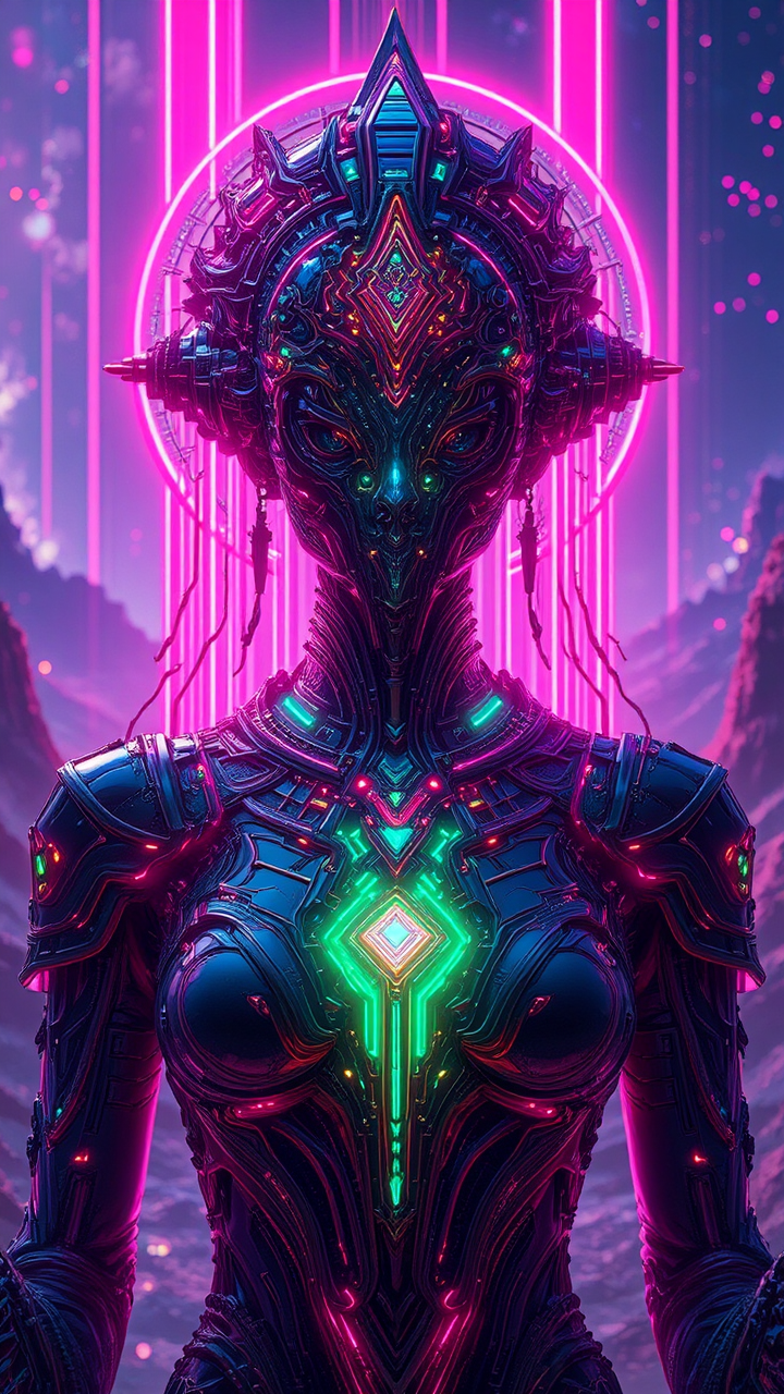 Sci-fi artwork with vibrant