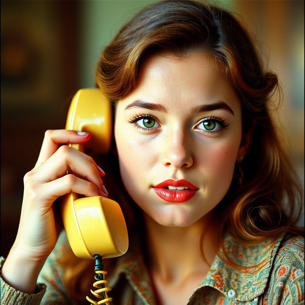 Young woman on old