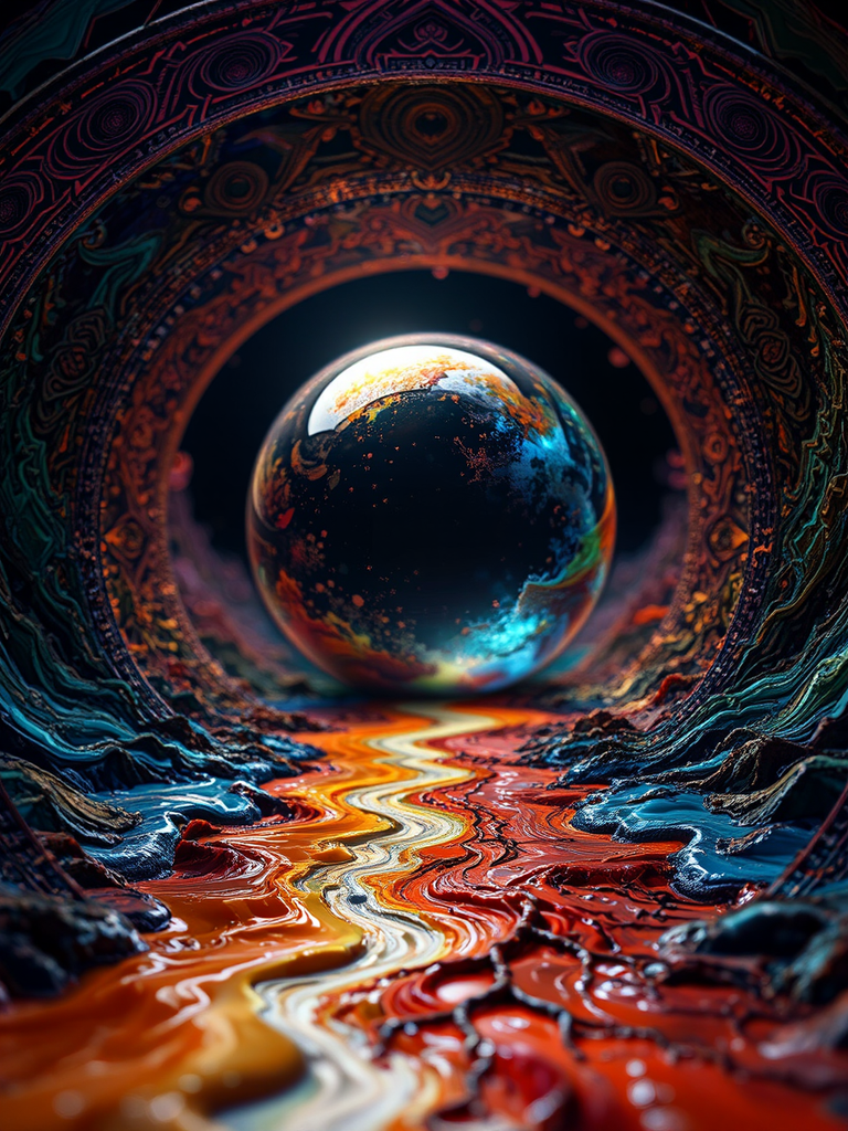 Close-up of a colorful,