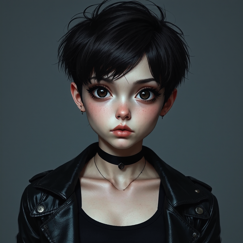 Emo girl with dark