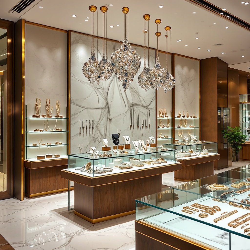 Fashion jewelry store interior