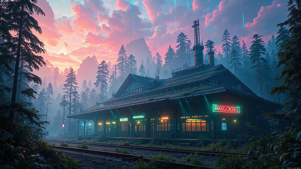 Abandoned industrial train station
