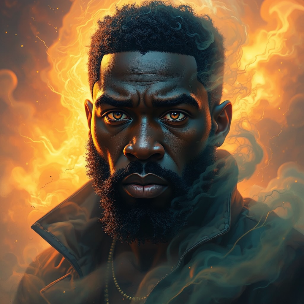 Ruggedly handsome black man