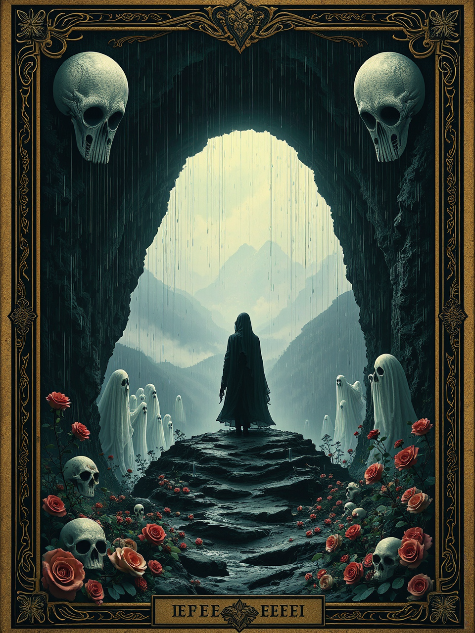 A lone figure approaches