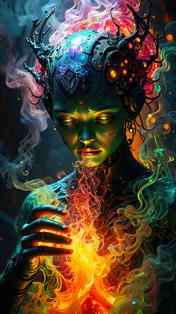 Artificial intelligence performing alchemy.