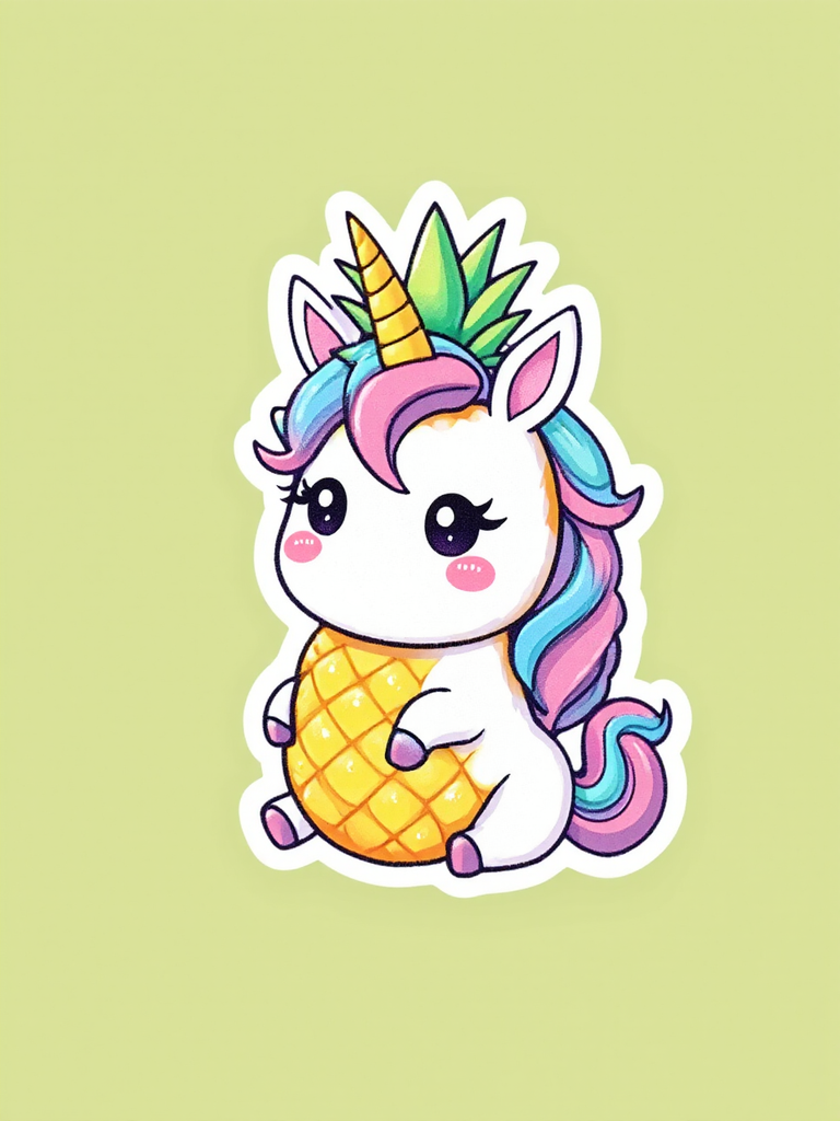 Die-cut sticker of a