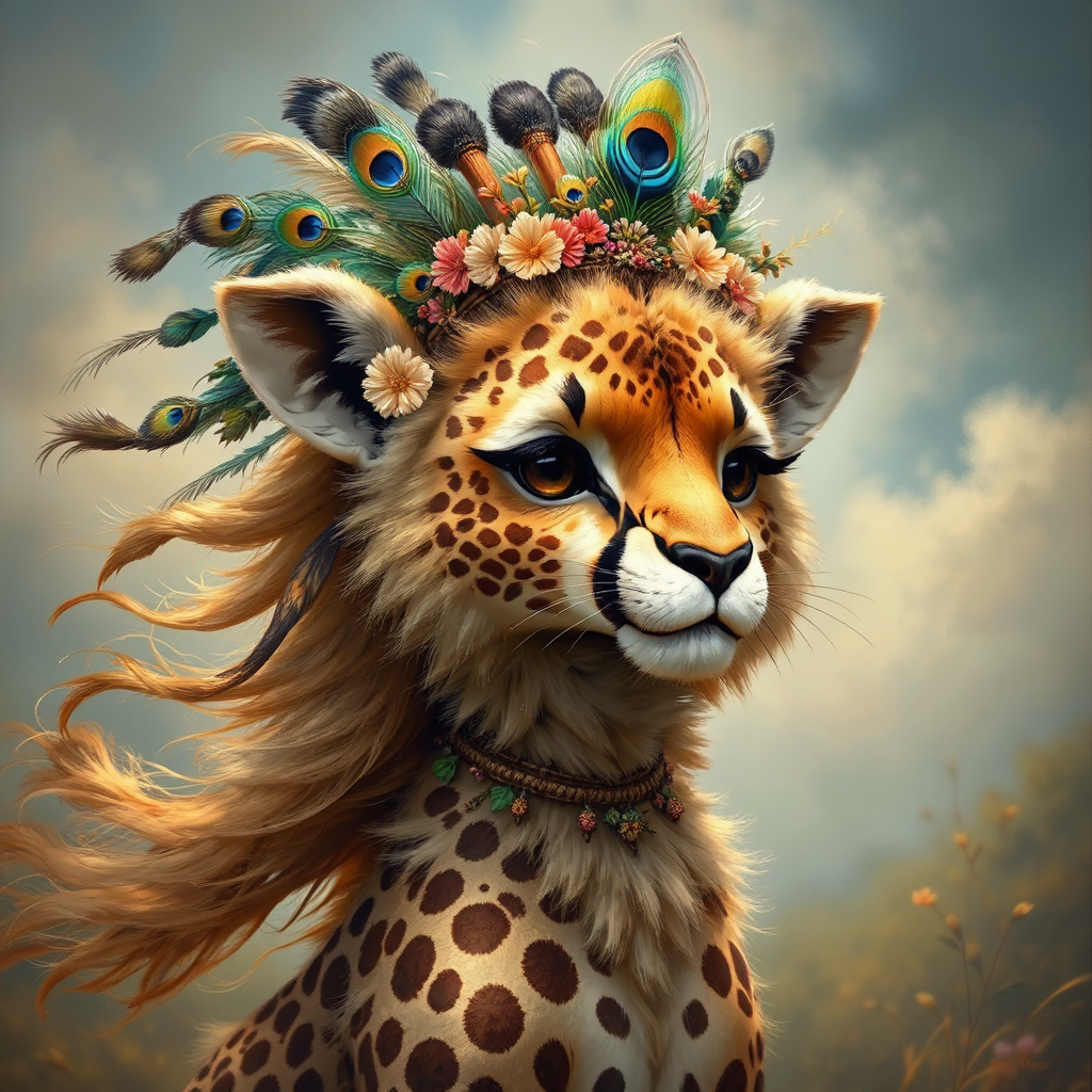 Cute hybrid creature with