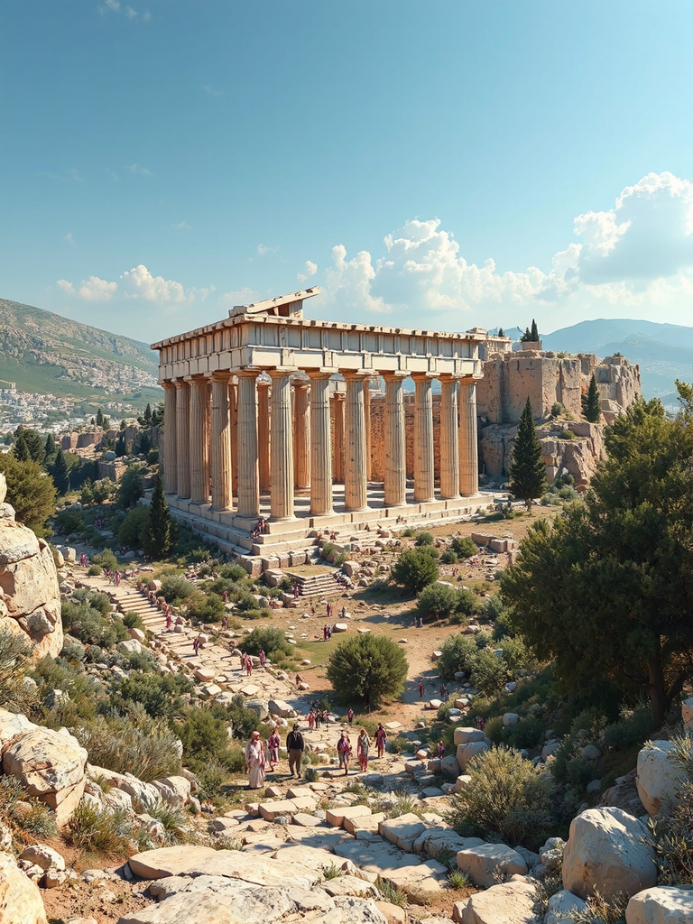 Aerial view of ancient