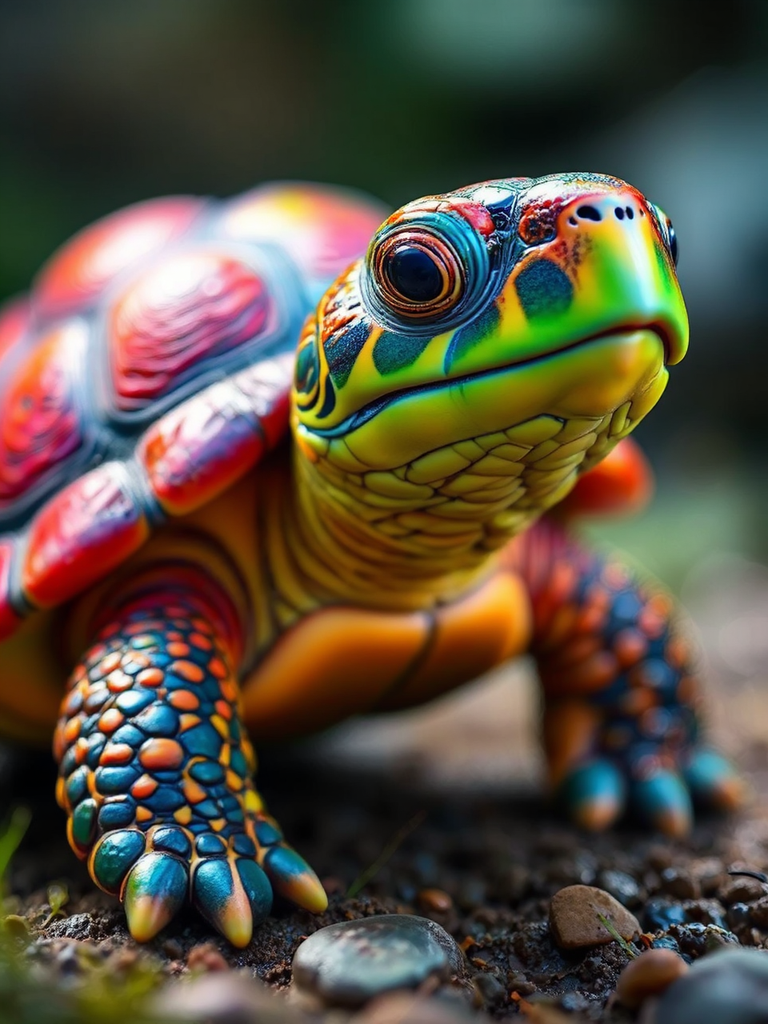 A turtle with a