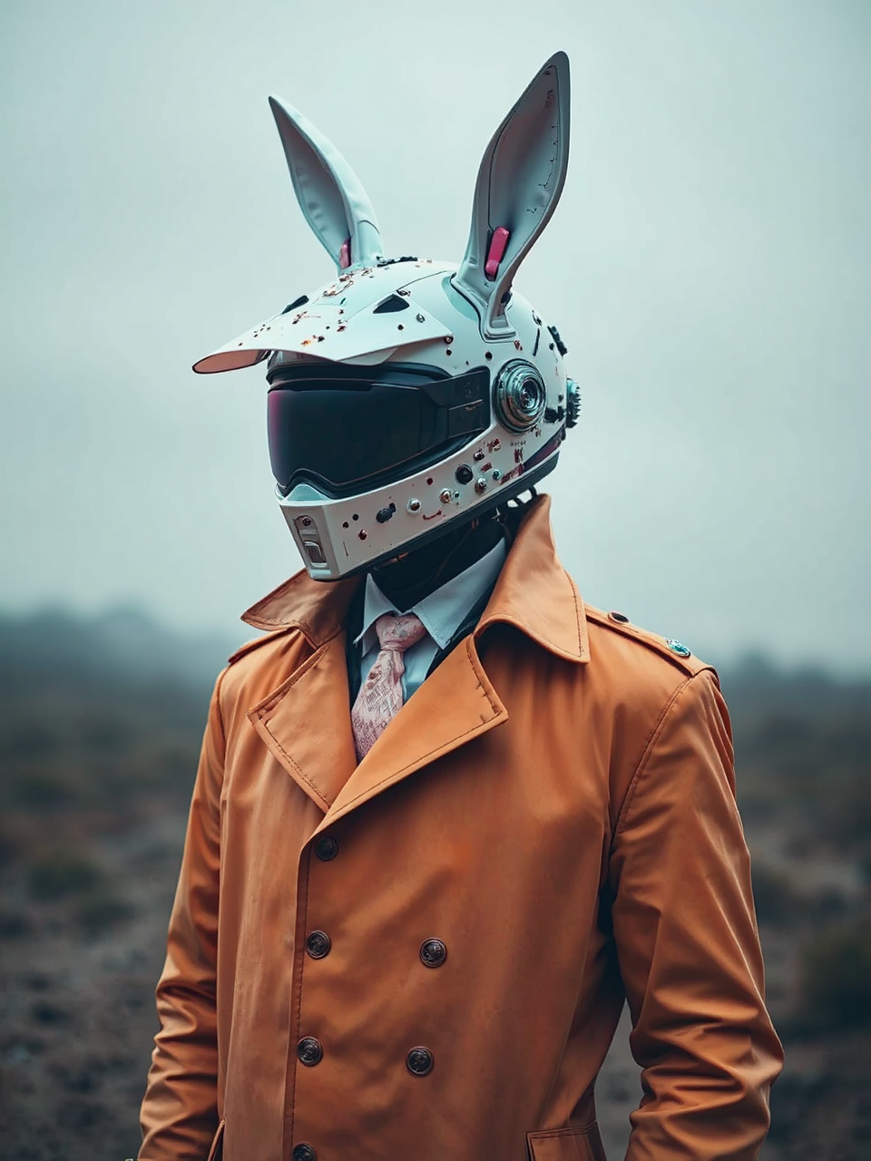 Mysterious figure in cybernetic