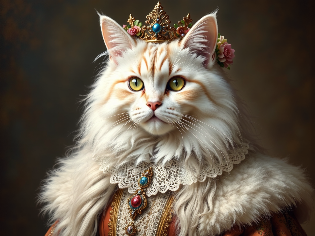 Beautiful cat in Renaissance
