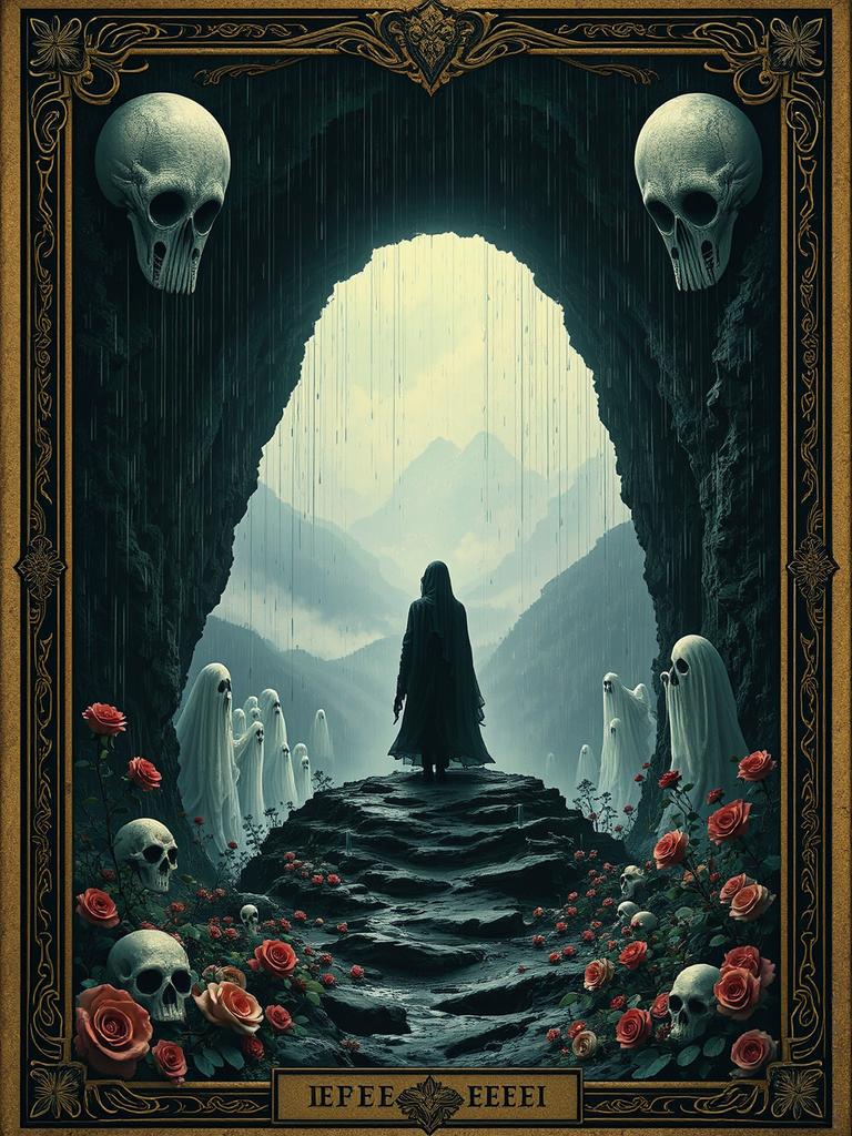 A lone figure approaches