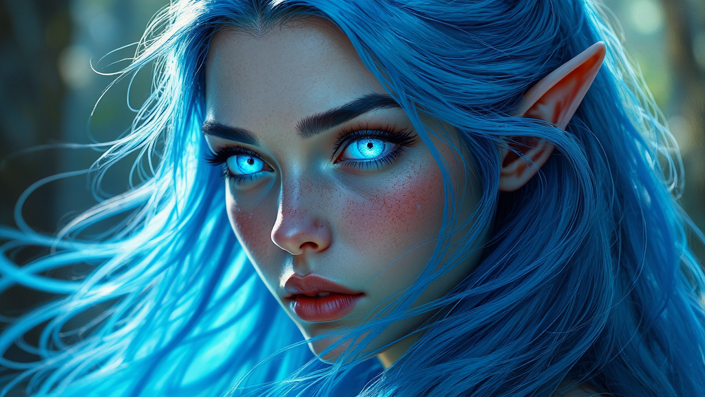 Elf woman with flowing