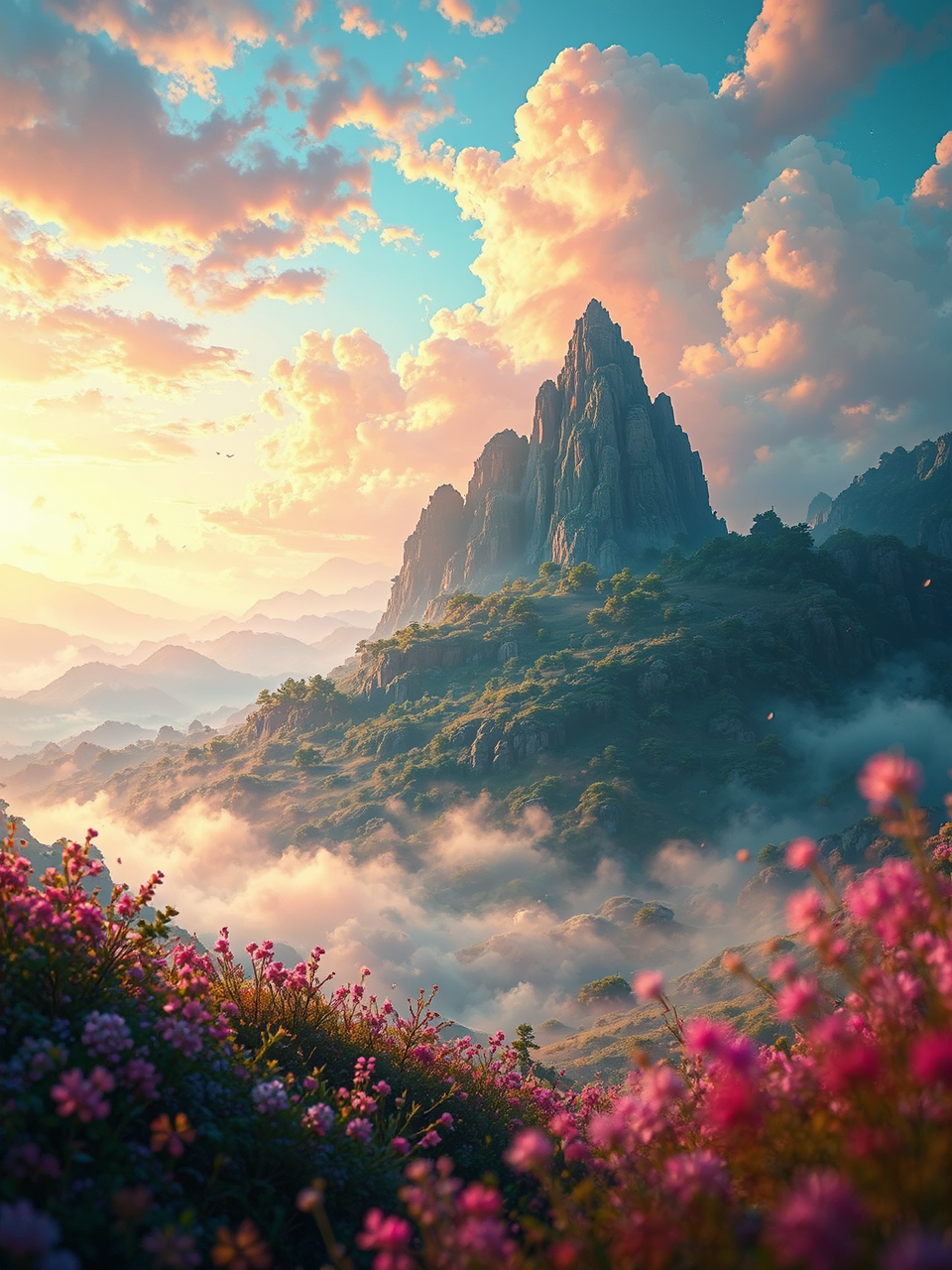 Beautiful landscape with mystical
