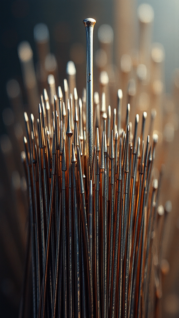 A single needle amidst