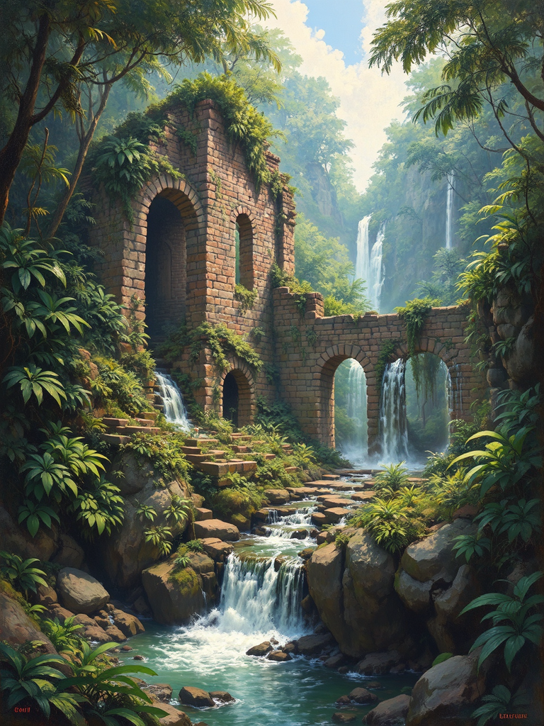Abandoned stone ruin in