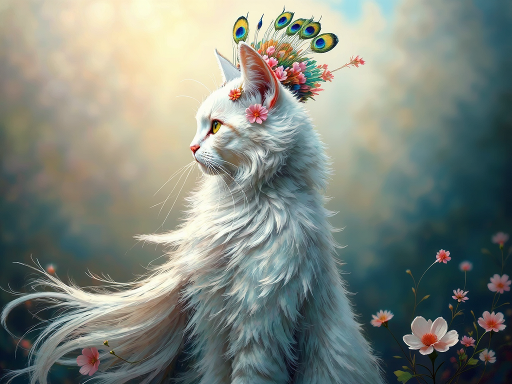 Beautiful tribal spirit cat