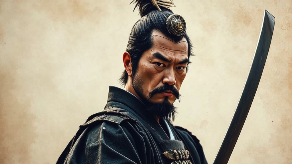 Samurai in traditional armor