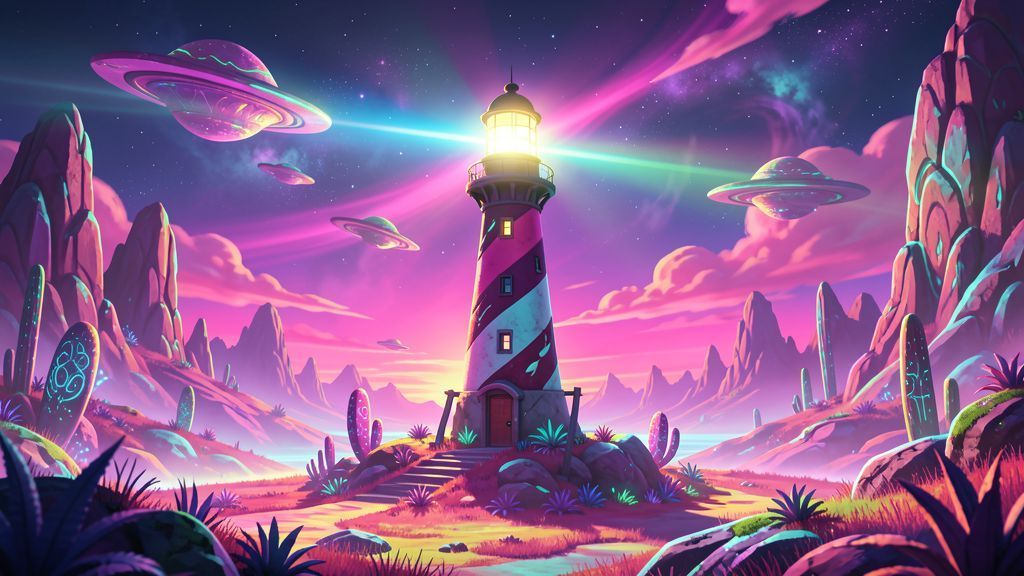lighthouse on an alien