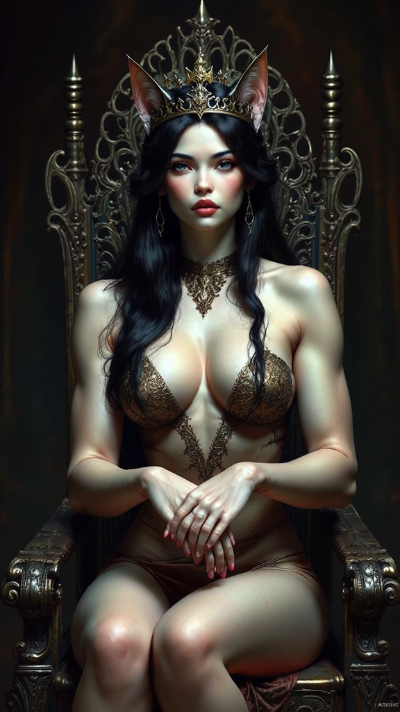 Black-haired woman in ornate