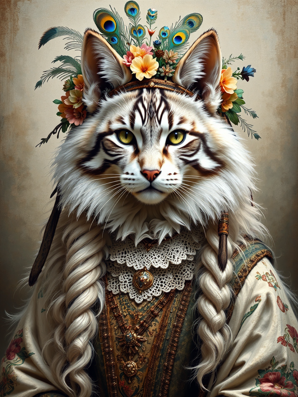 Hybrid wolf cat in