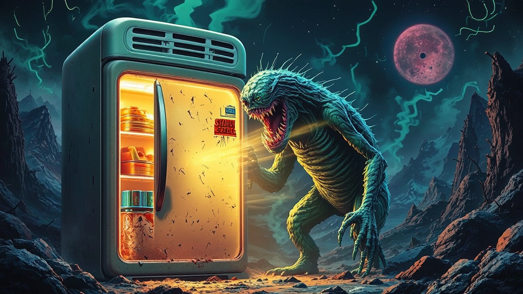 Fridge monster in a