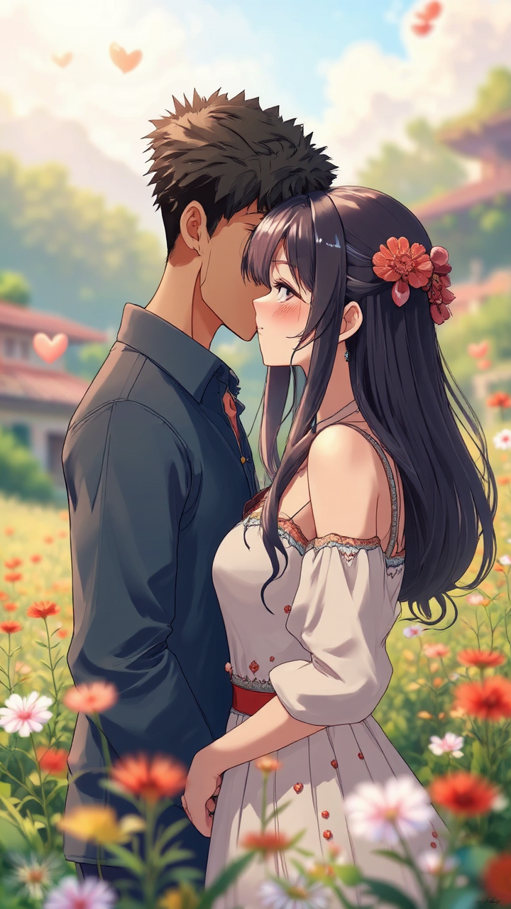 Anime girl with Indian
