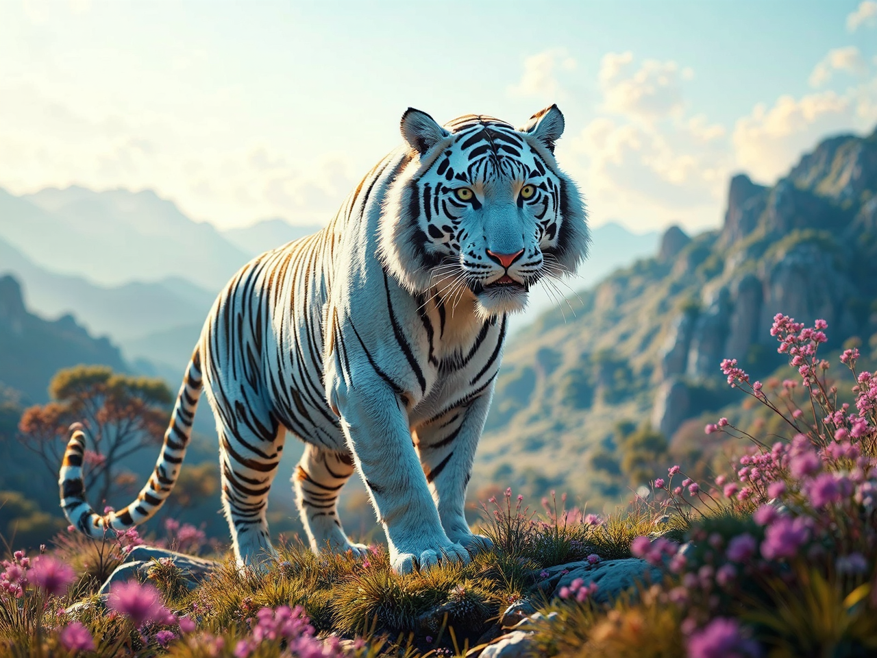 White tiger in a