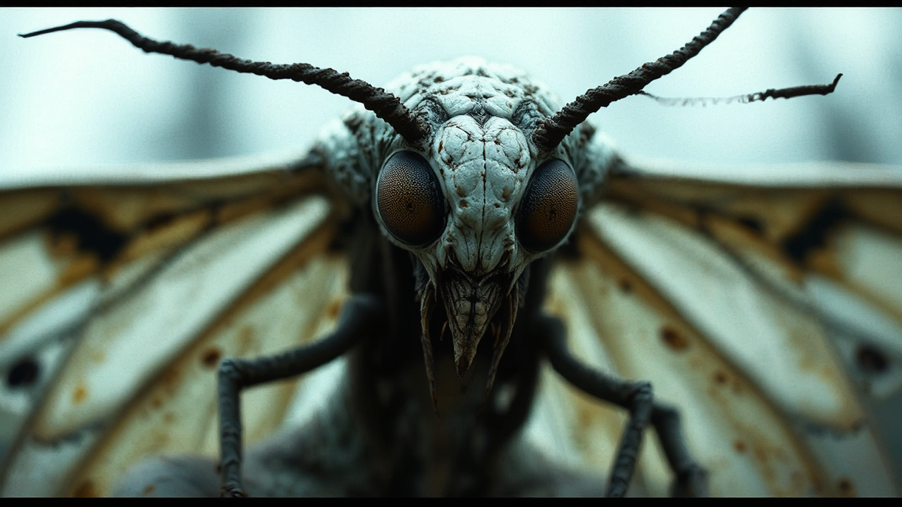 Female mothman hybrid creature.