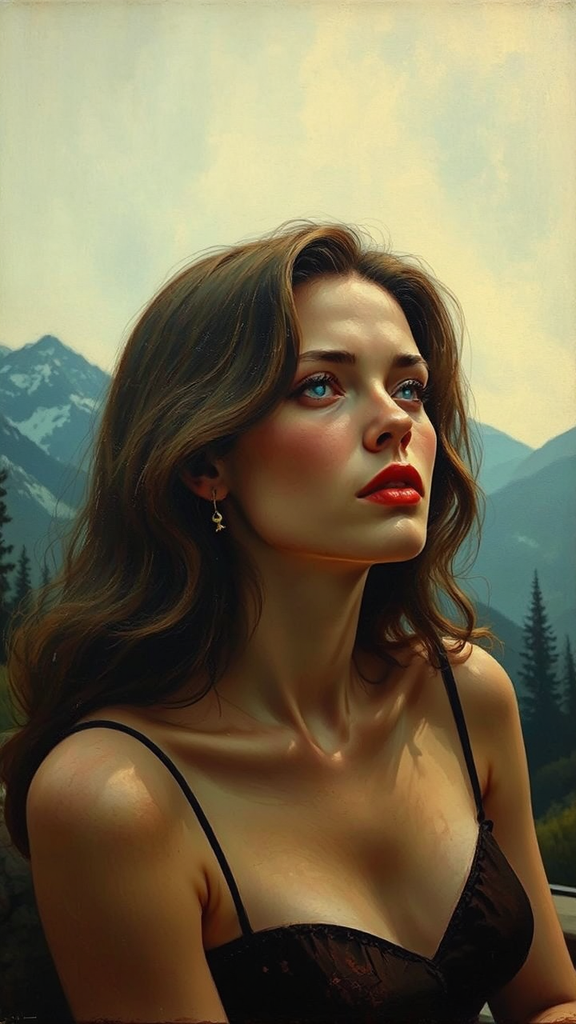American Realism Oil Painting.