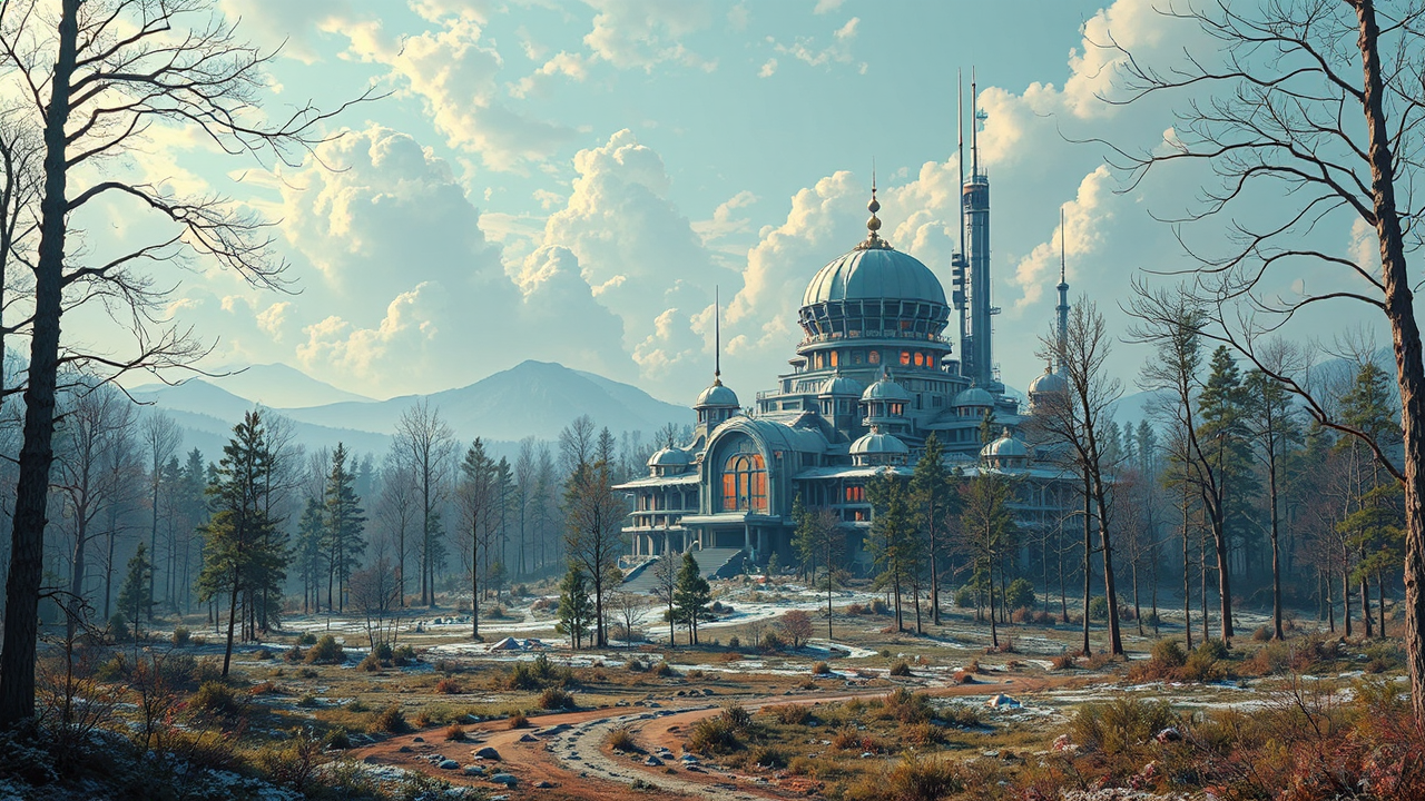 A beautiful, hyper-detailed cityscape.