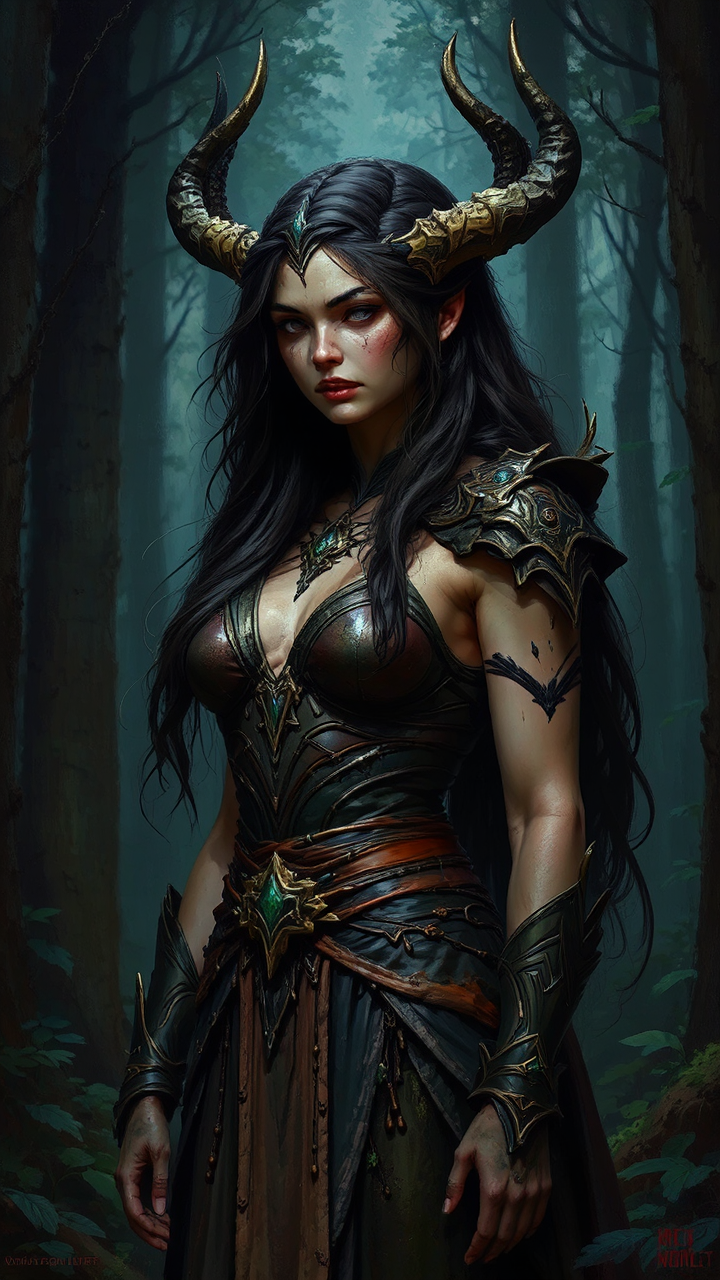 Female draenei shaman in