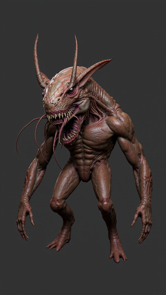 Chiroptera creature with sharp